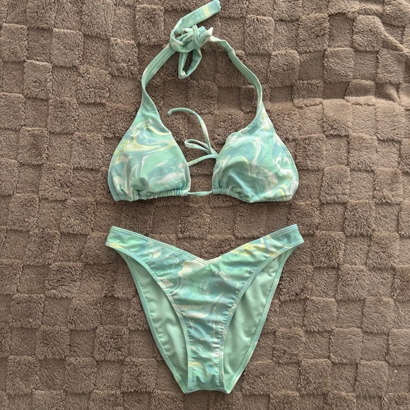 Hollister Mint Green Swirl Bikini - Picture 1 of 3